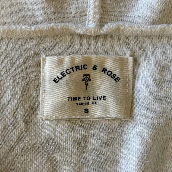 Electric & Rose Women's Hacienda Hooded Sweater Small Yellow Velour Colorful - Picture 7 of 8